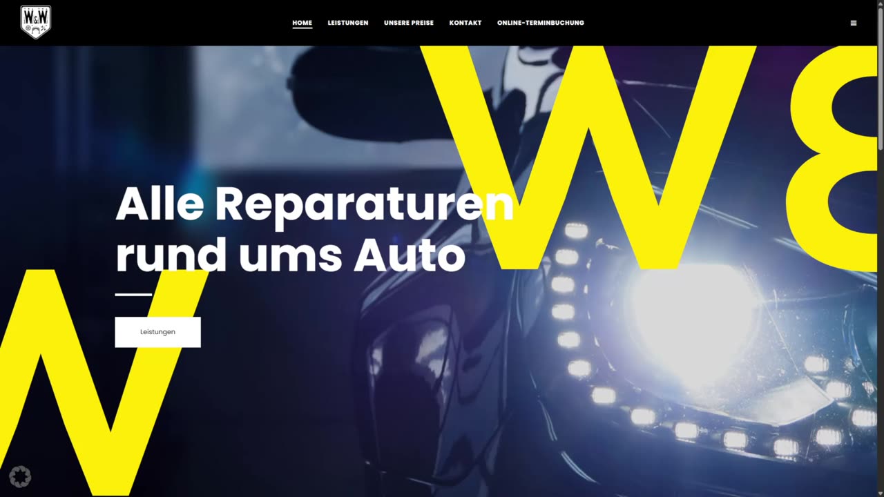 Webseite W&W Autoservice: Alle Reparaturen rund ums Auto